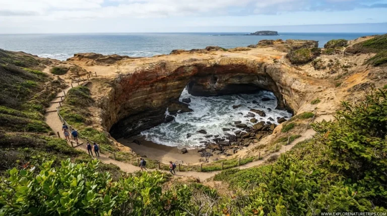 how to hike down into devils punchbowl in oregon
